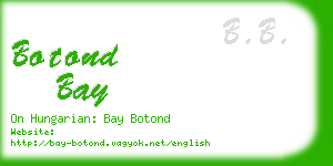 botond bay business card